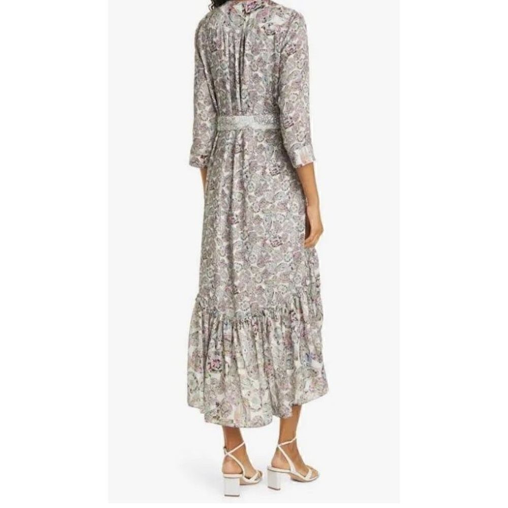 le superbe Diamond Life High/Low Belted Midi Dress NWOT Size 4